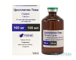 Цисплатин-Тева конц. д/р-ра д/инф. 1 мг/мл фл. 100 мл №1 Цисплатин-Тева конц. д/р-ра д/инф. 1 мг/мл фл. 100 мл №1