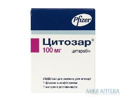 Цитозар лиофил. д/р-ра д/ин. 100 мг фл., С раств. в амп. 5 мл №1