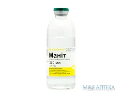 Маніт розчин д/інф. 15 % по 200 мл у пляш.