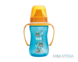 Чашка Lovi 35/331, 12+, Folky бирюзовая 250 мл, непроливайка с тверд. насадкой