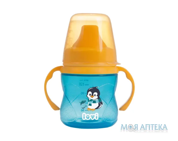 Чашка Lovi 35/321, 6+, hot&cold бірюзова 150 мл, непроливайка з м`якою насадкою