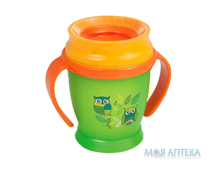 Чашка Lovi 1/523 new, mini, Lovi 360, 9+ з ручками 210 мл, зелена