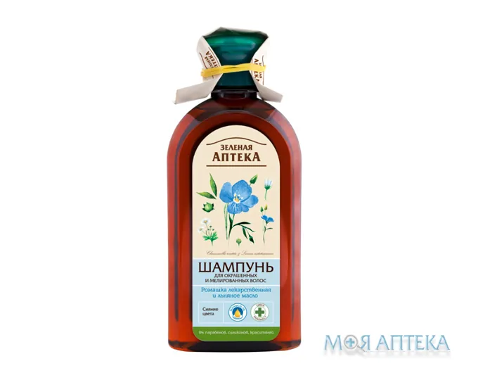 Зелена Аптека Шампунь Ромашка і льняна олія д/фарб. та мілір. волосся 350 мл