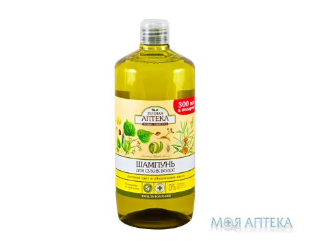 Зелена Аптека Шампунь Липовий цвіт і обліпихова олія для сухого волосся 1000 мл