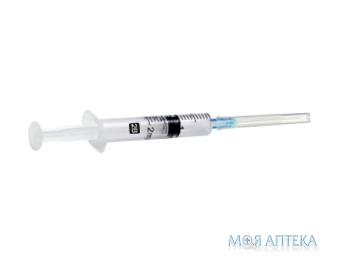 Шприц 2 мл гіподерм. 2B з голкою