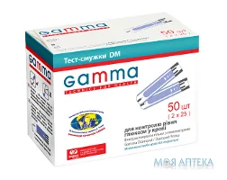 Тест-смужки для глюкометра Gamma DM №50