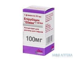 Епірубіцин Ебеве конц. д/п інф. р-ну 100 мг фл. 50 мл №1