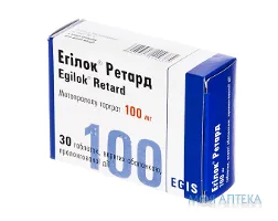 Егілок Ретард табл. пролонг. дейст., п/о 100 мг блистер №30