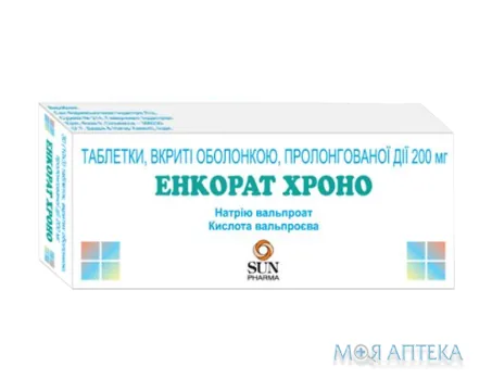 Енкорат Хроно табл. пролонг. дейст., п/о 200 мг стрип №30