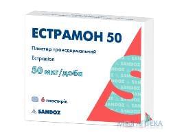 Естрамон 50 (при менопаузі)  Лейкопластир трансдерм. 4 мг №6