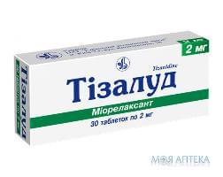 Тизалуд таблетки по 2 мг №30 (10х3)