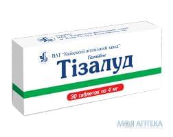 Тізалуд таблетки по 4 мг №30 (10х3)
