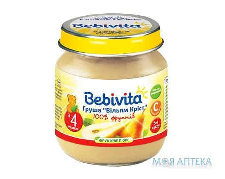 Пюре фруктове Bebivita (Бебівіта) Груші Уільям Кріст 100 г