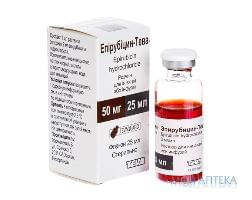 Епірубіцин-Тева р-н д/ін. та інф. 2 мг/мл фл. 25 мл №1
