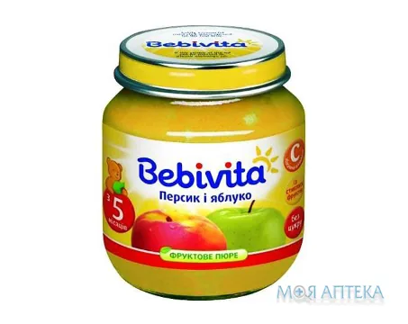 Пюре фруктове Bebivita (Бебівіта) Яблуко-персик 100 г