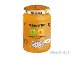 Пюре Малятко яблуко-абрикос 180 гр