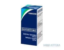 Потентокс порошок для р-ра д/ин., 1000 мг/250 мг во флак. №1