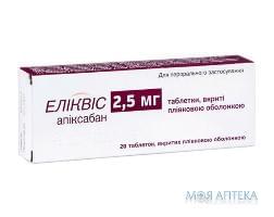 Еліквіс табл. 2,5 мг №20