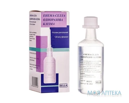 Енема-Селла Одноразова Клізма р-н ректальн. 16 г/6 г по 120 мл фл. №1