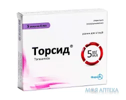 Торсид розчин д/ін., 5 мг/мл по 4 мл в амп. №5