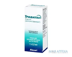 Траватан краплі оч., 40 мкг/мл по 2,5 мл у флак.-крап. №1