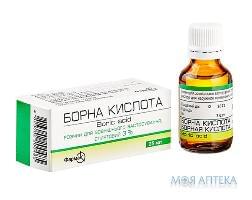 Борная кислота р-р 3% фл. 25 мл Фармак (Украина, Киев)