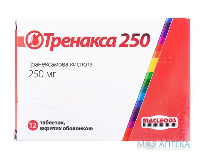 Тренакса 250 таблетки, в/о, по 250 мг №12 (6х2)