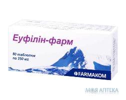 Эуфиллин-Фарм табл. 250 мг №80 Фармаком ПТФ (Украина, Харьков)