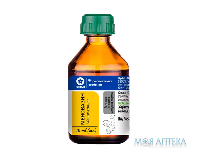 Меновазин розчин д/зовн. заст., спирт., по 40 мл у флак.