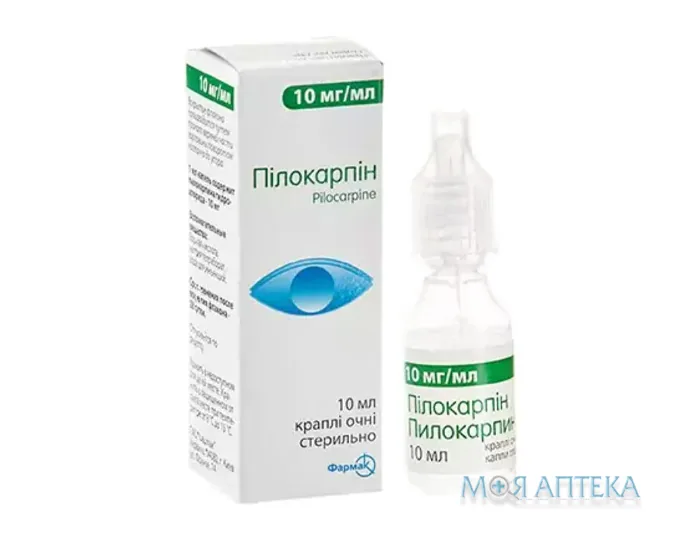 Пілокарпін краплі оч., 10 мг/мл по 10 мл у флак.