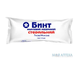 Бинт Марлевий Медичний Стерильний 7 м х 14 см