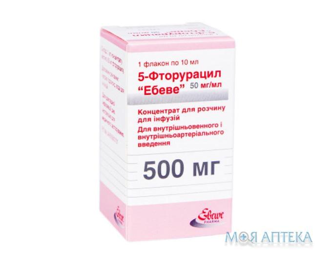 5-Фторурацил Ебеве конц. для р-ну д/інф., 50 мг/мл по 10 мл фл. №1