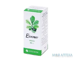 Ескувіт краплі по 25 мл у флак.