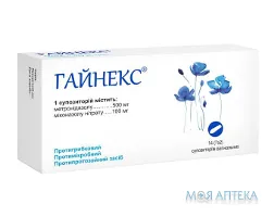 Гайнекс супозиторії вагін. №14 (7х2) у стрип.