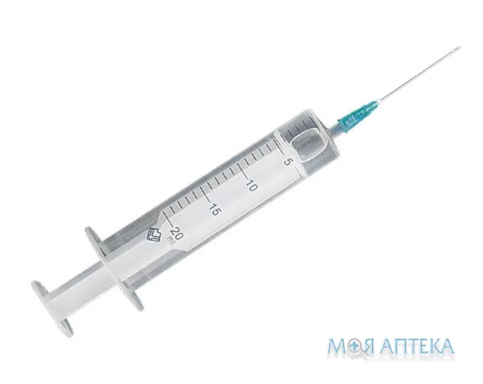 Шприц 20 мл 2-комп. 21G (0,8х38 мм)