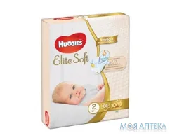 Підгузки Хаггіс (Huggies) Elite Soft 2 (4-6кг) 66 шт.