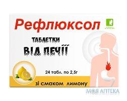 РЕФЛЮКСОЛ табл.от изжоги вкус лимона 2.5г №24