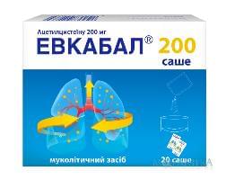 Евкабал  пор. перорал. 200 мг саше 3 г н 20