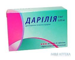 ДАРИЛИЯ ТАБЛЕТКИ ПОКРЫТЫЕ ПЛЕНОЧНОЙ ОБОЛОЧКОЙ 3МГ / 0,02МГ №84