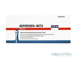 Меропенем Виста порошок д / приг. р-на д / ин. по 1000 мг в Флак. №10