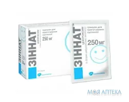 Зіннат гранули д/приг. сусп. по 250 мг у саше №10
