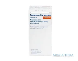 Гемцитабін Медак порошок д/приг. р-ну д/інф. по 1500 мг №1 у флак.