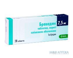Бравадин таблетки, п/плен. обол. по 7.5 мг №28 (14х2)