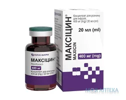 Максіцин концентрат д/приг. р-ну д/інф. 20 мг/мл по 20 мл №1 у флак.