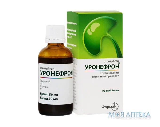 Уронефрон краплі по 50 мл у флак.