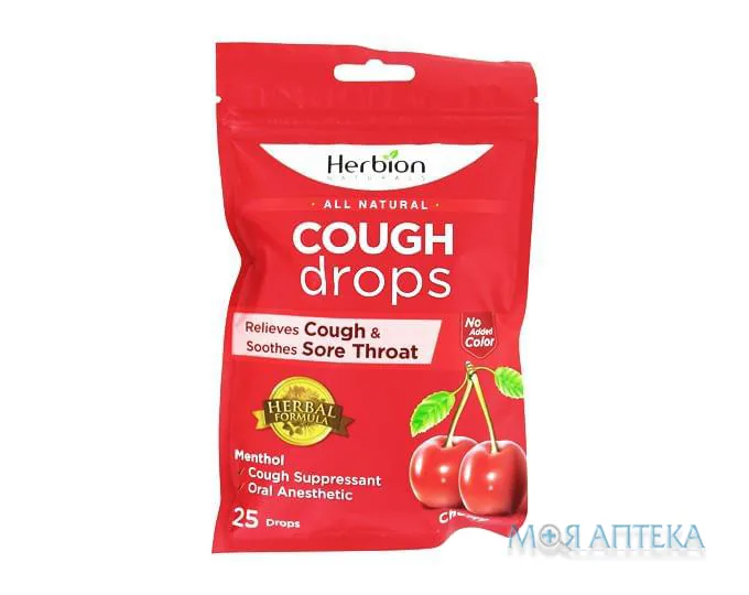 Льодяники Гербіон (Herbion) зі смаком вишні №25