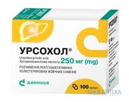 Урсохол капс. 0.25г №100(10х10)