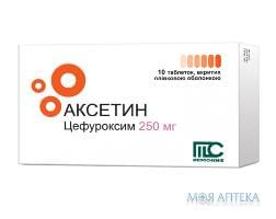 Аксетин таблетки, п/плен. обол. по 250 мг №10 (10х1) в стрип.