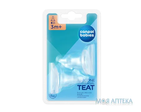 Соска силіконова Canpol Babies (Канпол Бебіс) 18/115 кругла, повільн. №2