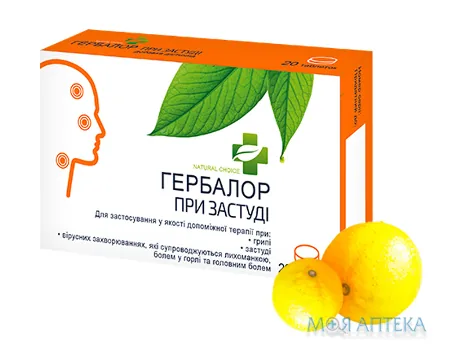 Гербалор при застуді таблетки по 300 мг №20 (10х2)